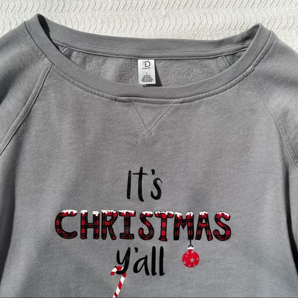 new directions / red and grey long sleeve it’s christmas y’all tee size small - Picture 3 of 5